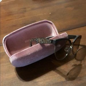 miu miu sunglasses with crystals